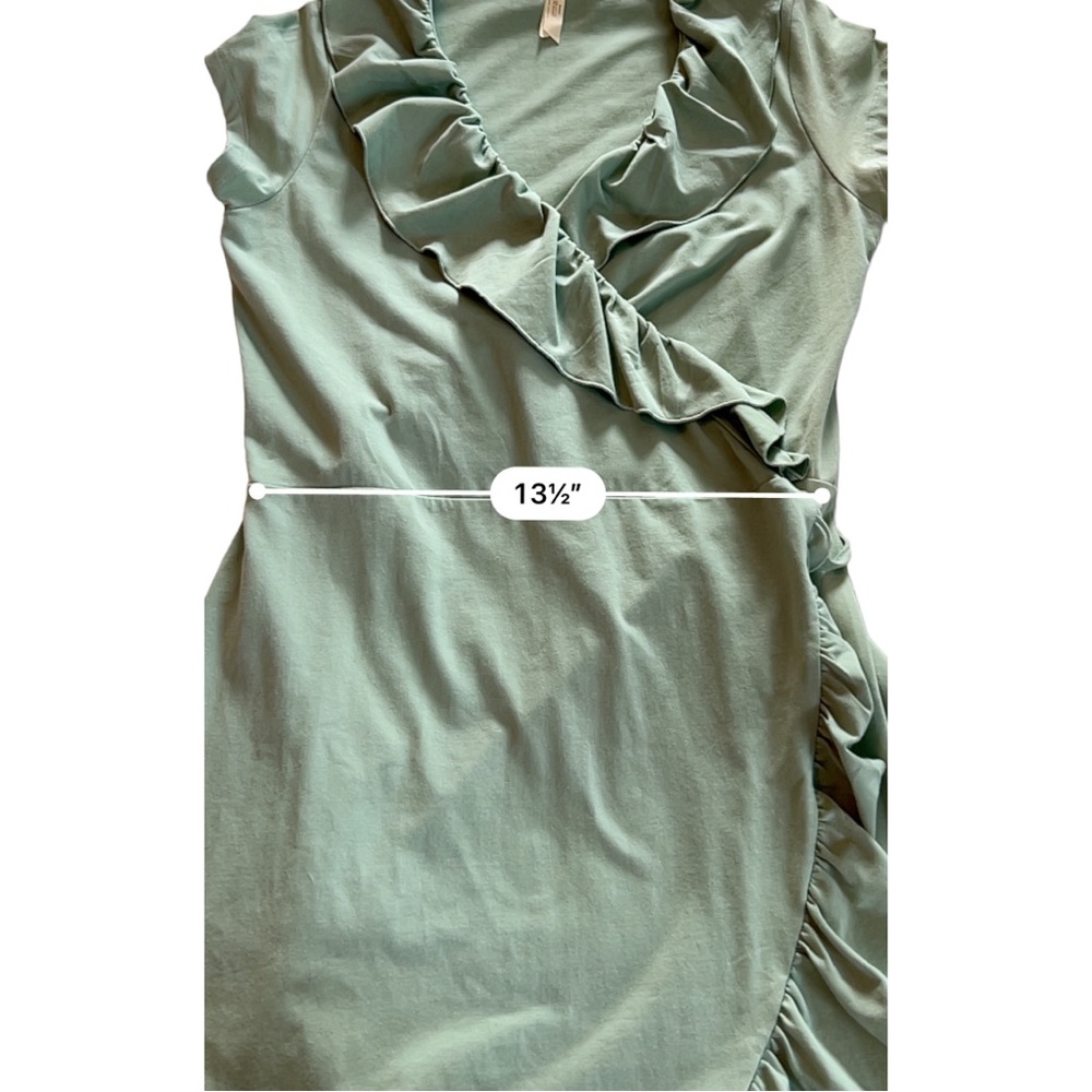 Matilda Jane Happy & Free Light as Air Sage Wrap Dress    Sz‎ S - Picture 5 of 7